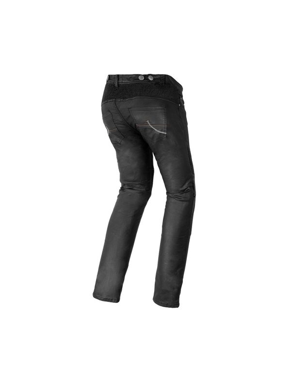Pantalon de moto en cuir pour homme Bela Rocket Noir/Blanc