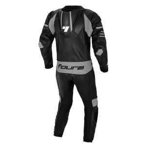 foura-alpha-1-pc-motorcycle-leather-suit-black-gray-primomoto