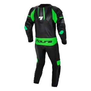 foura-alpha-1-pc-motorcycle-leather-suit-black-green-primomoto