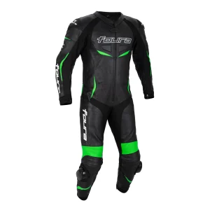 foura-alpha-1-pc-motorcycle-leather-suit-black-green-primomoto