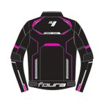 Foura Revo Ladies Motorcycle Textile Jacket Black Pink Primomoto