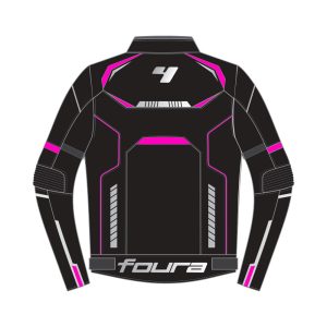 Foura Revo Ladies Motorcycle Textile Jacket Black Pink Primomoto