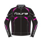 Foura Revo Ladies Motorcycle Textile Jacket Black Pink Primomoto