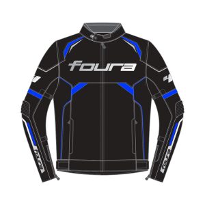 Foura Revo Motorcycle Textile Jacket Black Blue Primomoto
