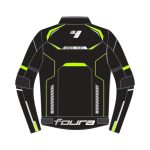 Foura Revo Motorcycle Textile Touring Jacket Black Fluro Yellow Primomoto