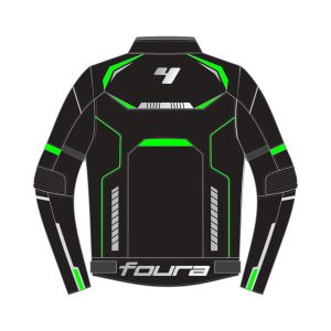 Foura Revo Motorcycle Textile Jacket Black Green Primomoto