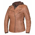 road-breed-cher-ladies-hood-motorcycle-leather-jacket-brown-primomoto