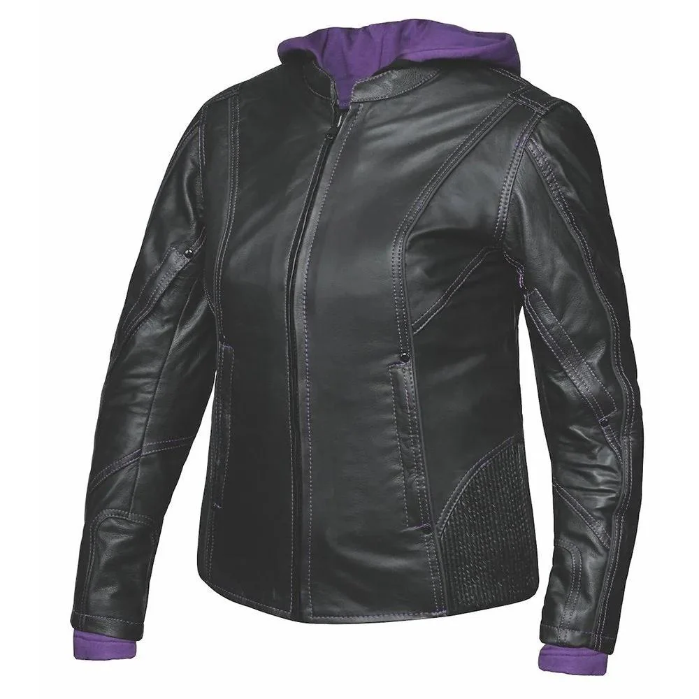 road-breed-gaga-ladies-hood-motorcycle-leather-jacket-black-purple-primomoto