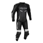 Foura Alpha 1 PC Kids Motorcycle Leather Suit Black White Primomoto
